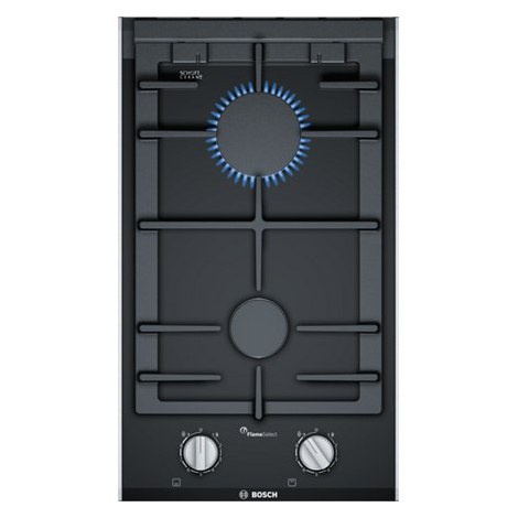 Bosch | PRB3A6B70 Series 8 | Hob | Gas on glass | Number of burners/cooking zones 2 | Rotary knobs | Black